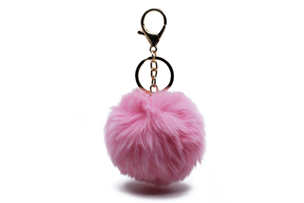 Blush Pink Pom Charm | Pink Keychain – Made By Lily